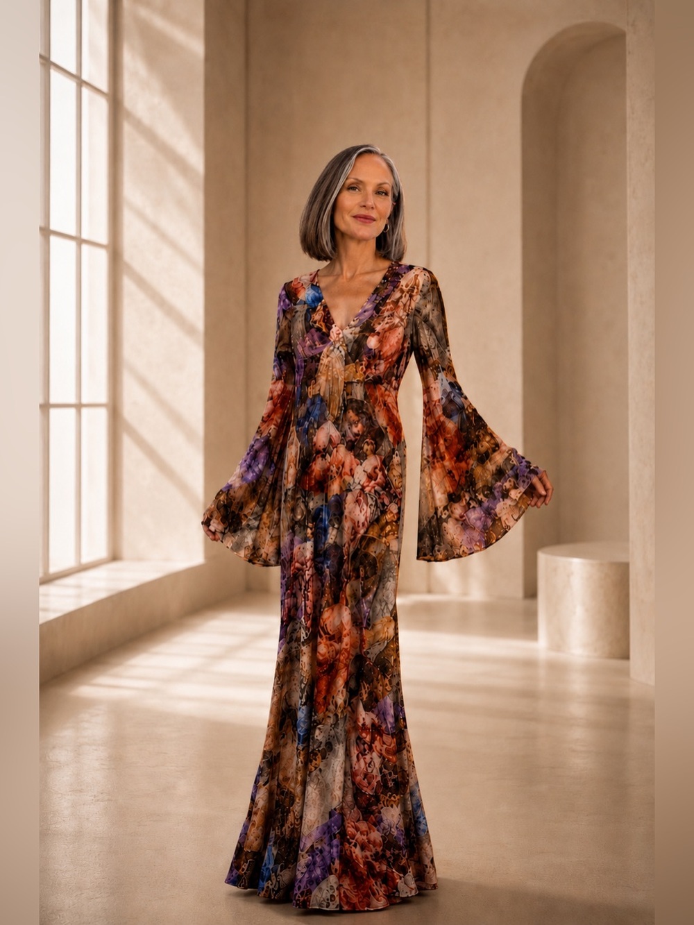 Desigual x María Escoté Lace Maxi Dress NWT | Artistic Print Dress | Large - Picture 2 of 3